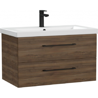 Тумба под раковину CERSANIT LARA 69160, 80 см, подвесная, орех табак Тумба под раковину CERSANIT LARA 69160, 80 см, подвесная, орех табак